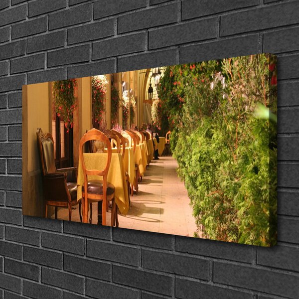 Quadro su tela Ristorante di architettura 100x50 cm