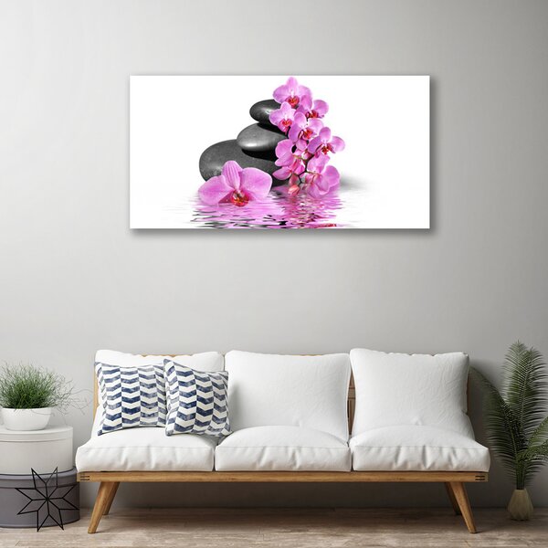 Quadro su tela Belle pietre di fiori 100x50 cm