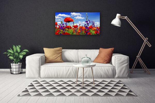 Quadro su tela Tulipani Pianta 100x50 cm