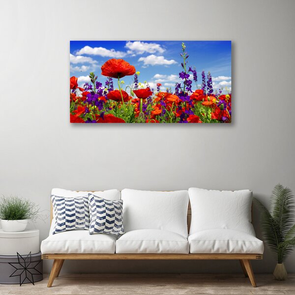 Quadro su tela Tulipani Pianta 100x50 cm