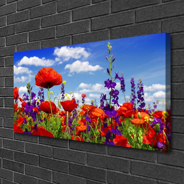 Quadro su tela Tulipani Pianta 100x50 cm