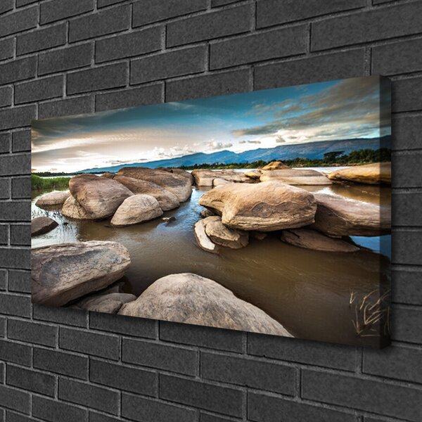 Quadro su tela Paesaggio roccioso 100x50 cm