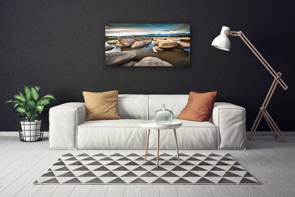Quadro su tela Paesaggio roccioso 100x50 cm
