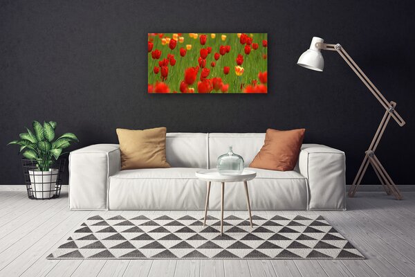 Quadro su tela Tulipani Pianta 100x50 cm