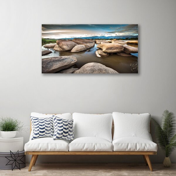 Quadro su tela Paesaggio roccioso 100x50 cm