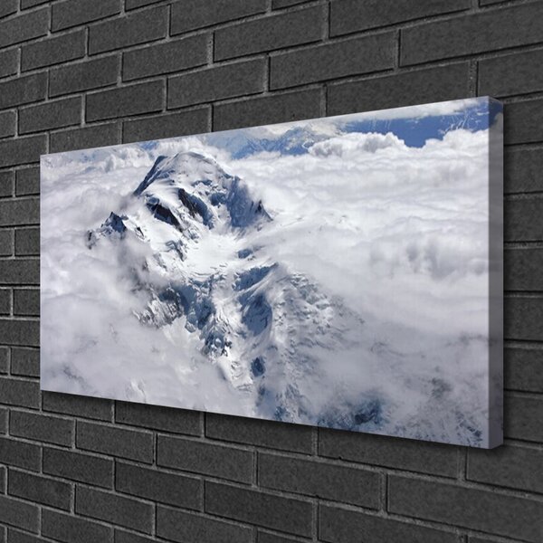 Stampa quadro su tela Paesaggio di montagna di nebbia 100x50 cm
