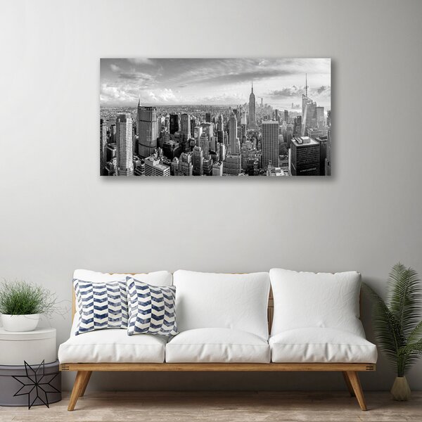 Quadro su tela Case di città 100x50 cm