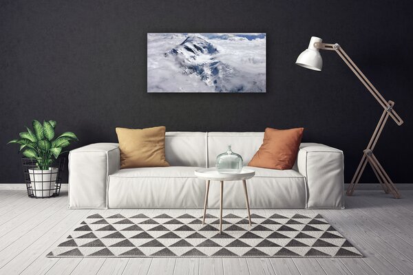 Stampa quadro su tela Paesaggio di montagna di nebbia 100x50 cm