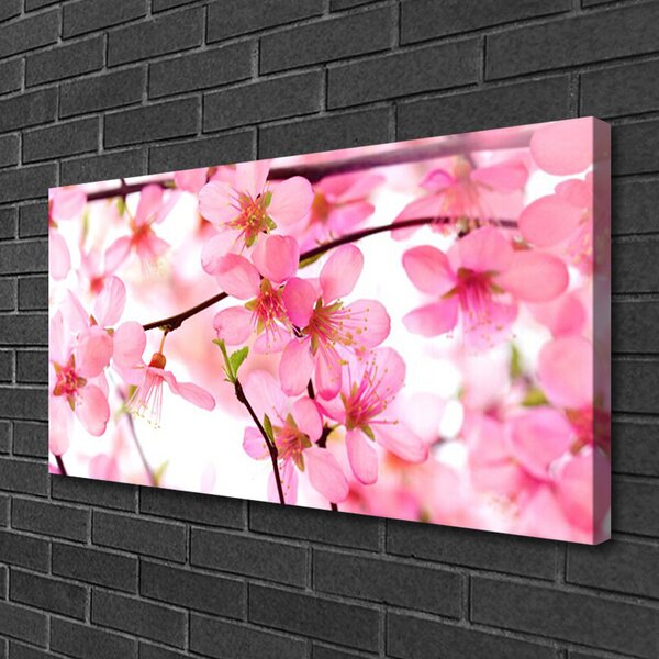 Quadro su tela I fiori della pianta 100x50 cm