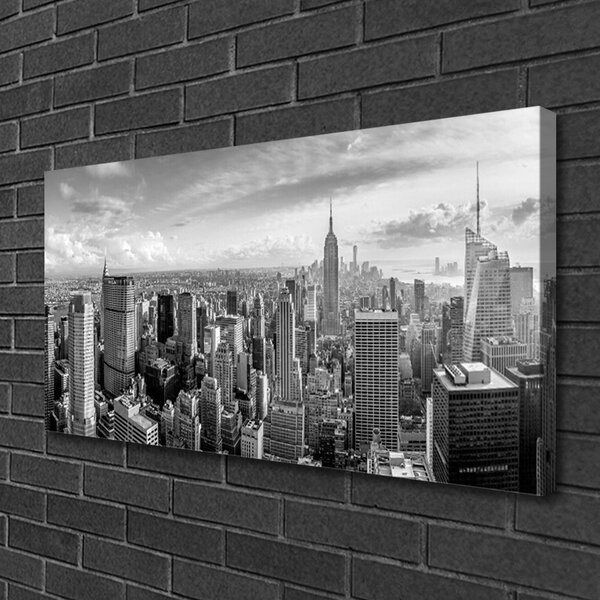Quadro su tela Case di città 100x50 cm