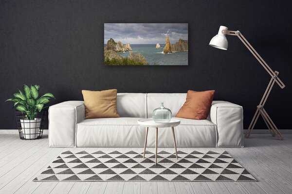 Quadro su tela Paesaggio di roccia marina 100x50 cm