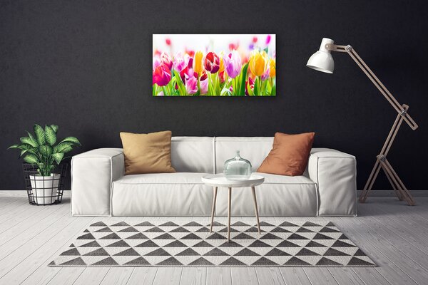 Foto quadro su tela Fiori di tulipani 100x50 cm