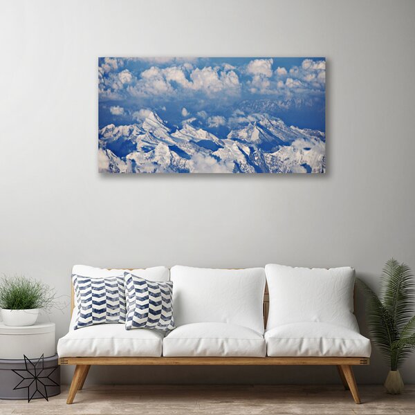 Quadro su tela Paesaggio di nuvole di montagna 100x50 cm