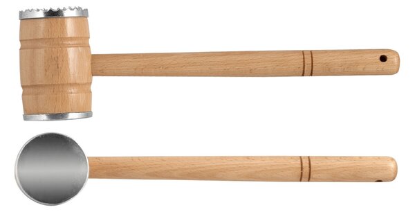 Batticarne Legno 2 Teste In Allumino cm 6,5