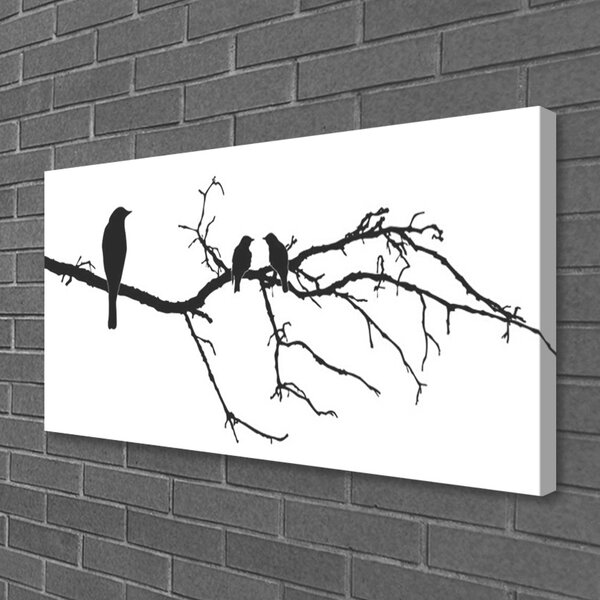 Foto quadro su tela Ramo Di Uccelli Arte Della Natura 100x50 cm