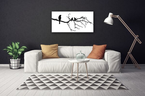 Foto quadro su tela Ramo Di Uccelli Arte Della Natura 100x50 cm