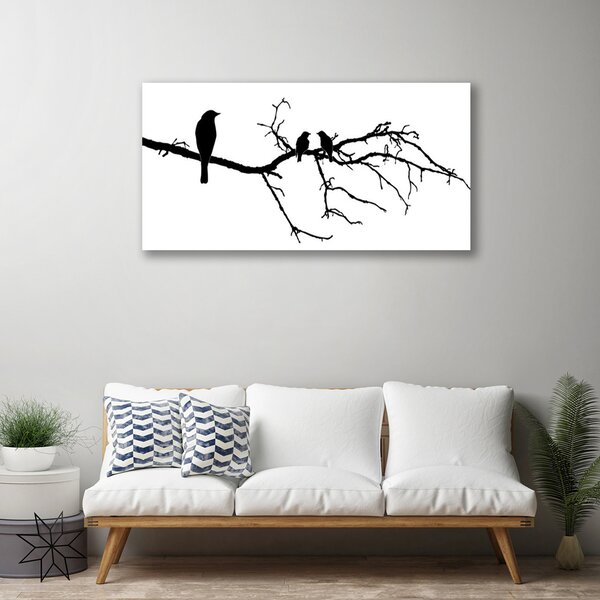 Foto quadro su tela Ramo Di Uccelli Arte Della Natura 100x50 cm