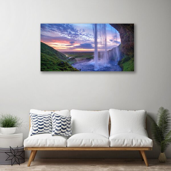 Quadro su tela Paesaggio della cascata 100x50 cm