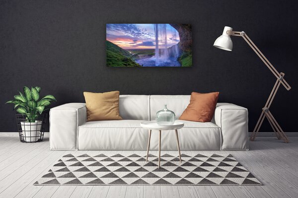 Quadro su tela Paesaggio della cascata 100x50 cm