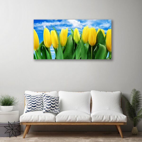 Quadro su tela Fiori di tulipani 100x50 cm