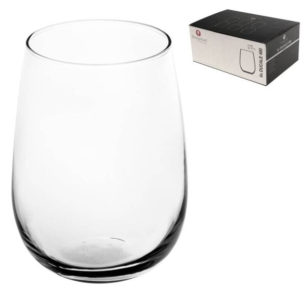 BORGONOVO Set 6 bicchieri LD Ducale in vetro cl 49