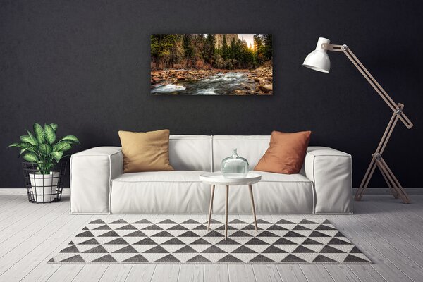 Quadro su tela Foresta. Lago. Natura. Acqua 100x50 cm