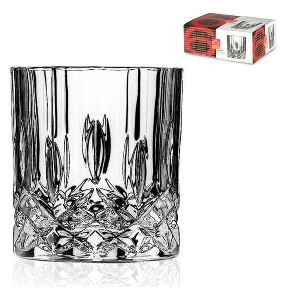 RCR Set 6 Bicchieri Acqua Opera In Vetro Sonoro Cl 30