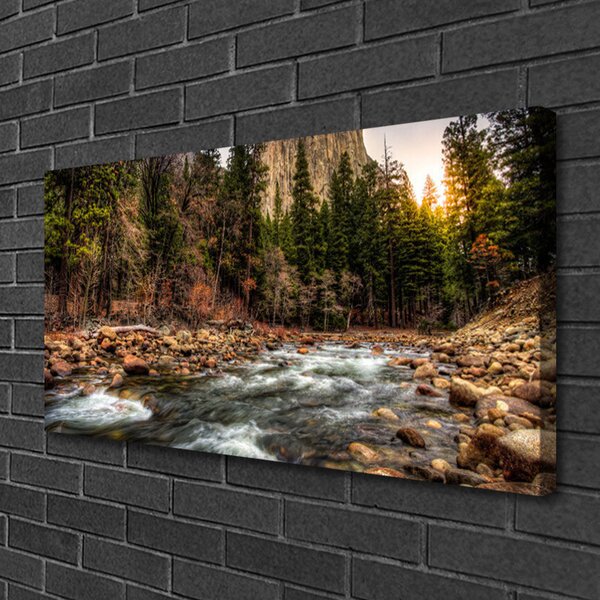 Quadro su tela Foresta. Lago. Natura. Acqua 100x50 cm