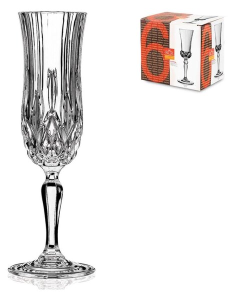 RCR Set 6 calici flute Opera in vetro sonoro cl 13