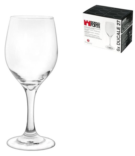 BORGONOVO Set 6 Calici Ducale In Vetro Cl 27