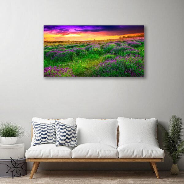 Quadro su tela Prato Natura 100x50 cm