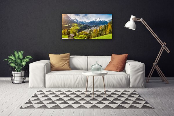 Quadro stampa su tela Il paesaggio alpino 100x50 cm