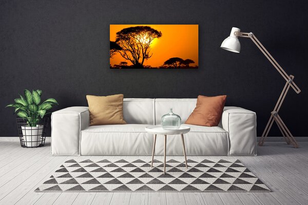 Quadro su tela Gli alberi del sole La natura 100x50 cm