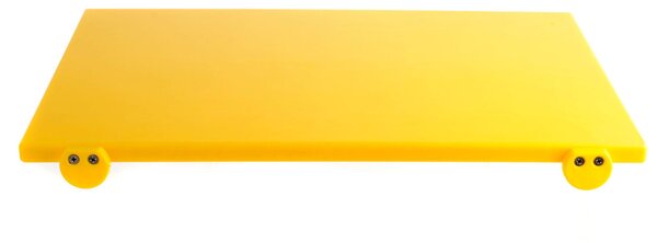 Tagliere in polietilene con battente giallo cm 60x40x2 h