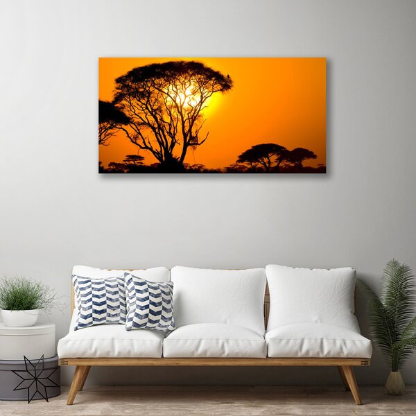Quadro su tela Gli alberi del sole La natura 100x50 cm