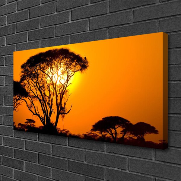 Quadro su tela Gli alberi del sole La natura 100x50 cm