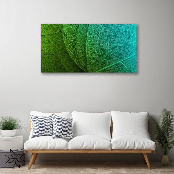 Quadro su tela Foglie astratte di una pianta 100x50 cm