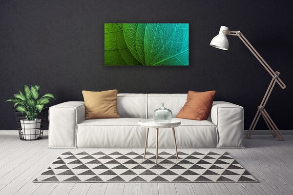 Quadro su tela Foglie astratte di una pianta 100x50 cm