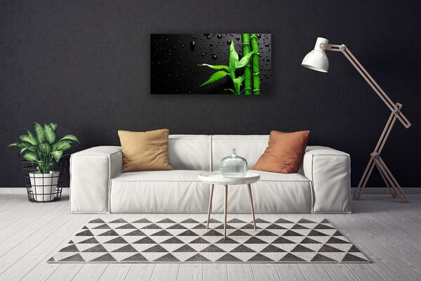 Quadro su tela Foglie di bambù Pianta 100x50 cm