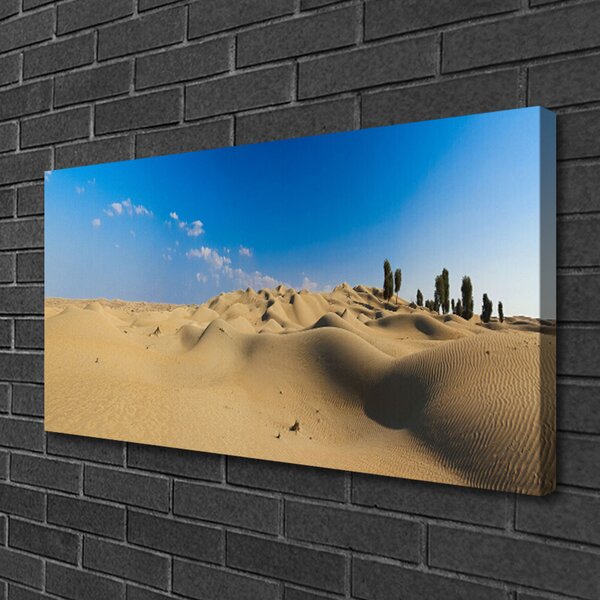 Quadro stampa su tela Paesaggio di sabbia del deserto 100x50 cm