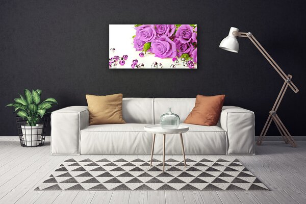 Quadro su tela Fiori di rose 100x50 cm