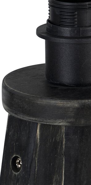 Lampada da terra a treppiede rustica nera - Tripod Classic