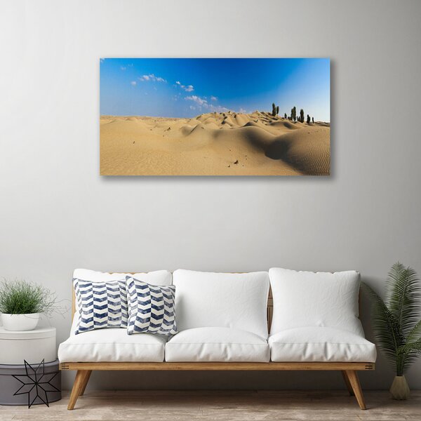 Quadro stampa su tela Paesaggio di sabbia del deserto 100x50 cm