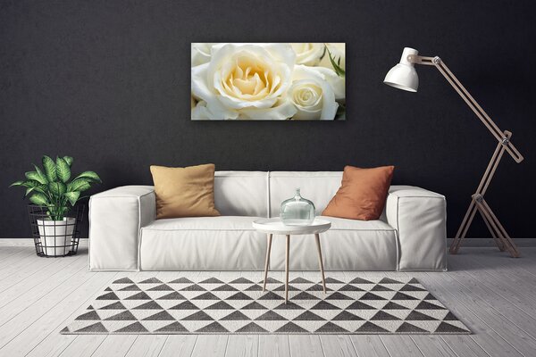 Quadro su tela Fiori di rose 100x50 cm