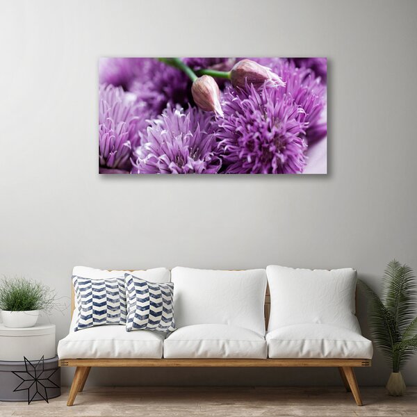 Quadro stampa su tela I fiori della pianta 100x50 cm