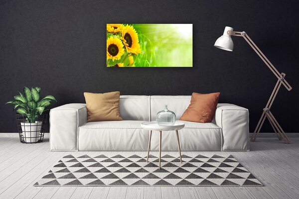 Quadro su tela Girasoli Pianta 100x50 cm