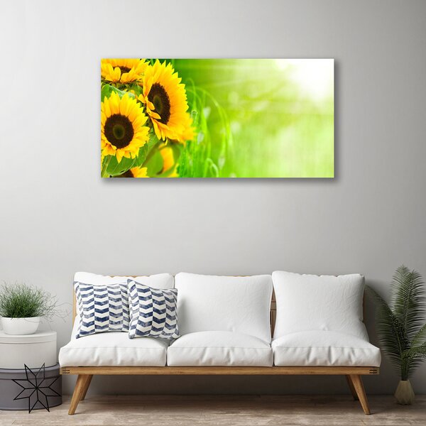 Quadro su tela Girasoli Pianta 100x50 cm