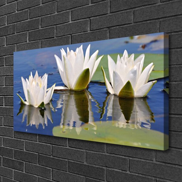 Quadro su tela I fiori della pianta 100x50 cm