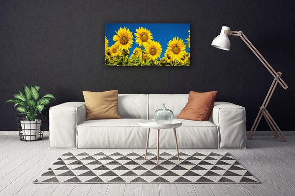 Quadro su tela Girasoli Pianta 100x50 cm
