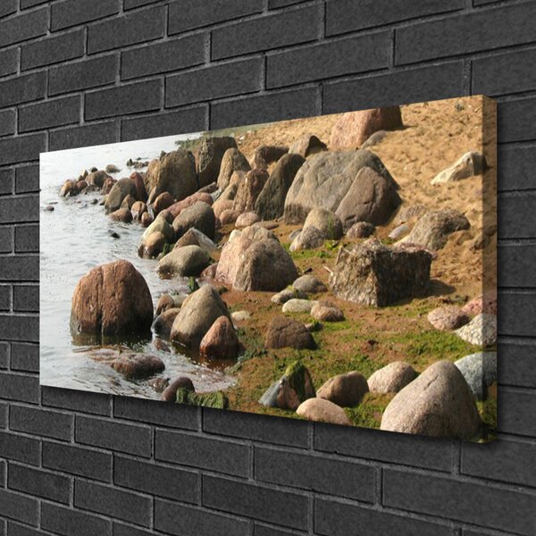 Foto quadro su tela Paesaggio della costa del mare 100x50 cm